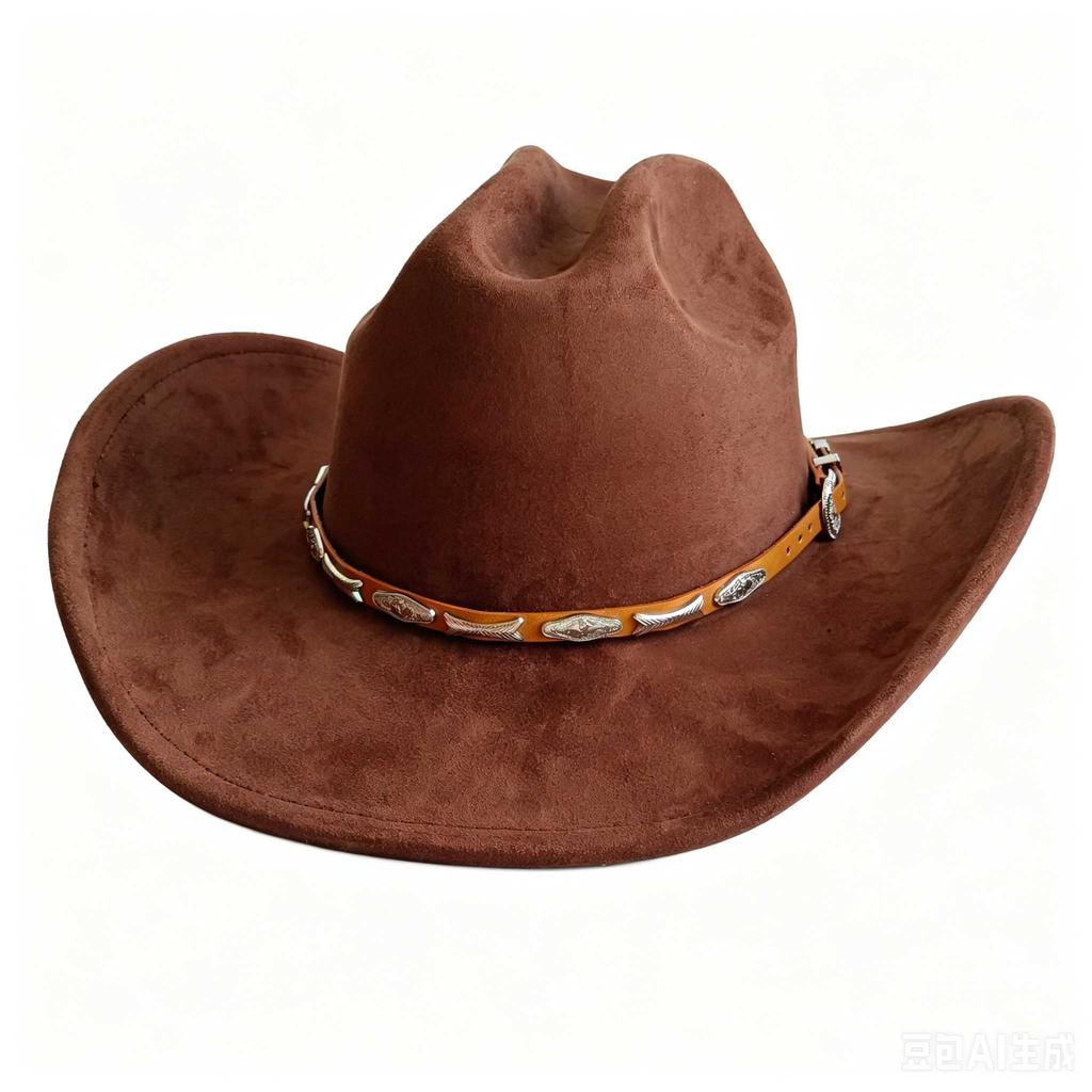 Western Vegan Suede Hat Cowboy Hat Jazz Panama Hat Unisex Women'S Hat Wide Brim Cowboy Hat Women'S Hat Chapu Cowboy