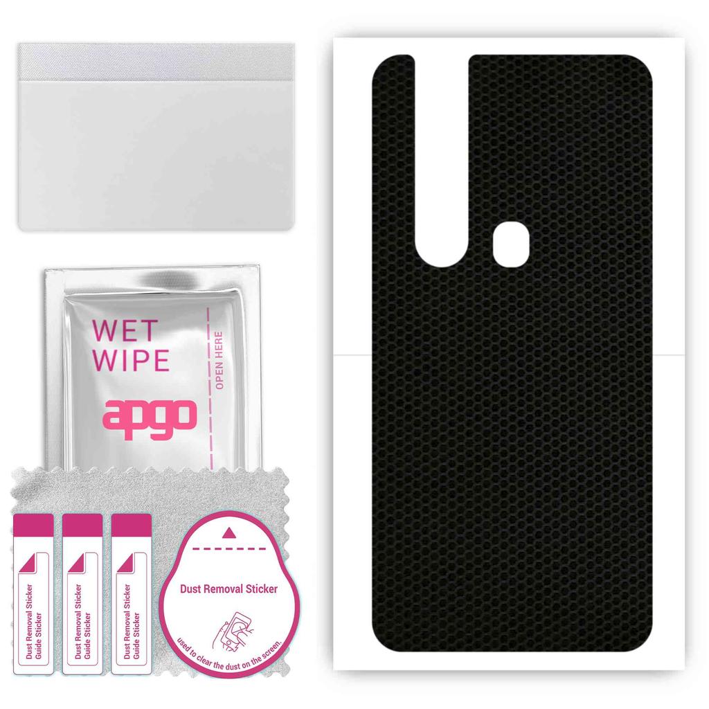apgo Protective Skin Sticker for the Back Compatible with Tecno Camon 15 Premier, Wrap Film, Foil, Vinyl - Pattern Matrix