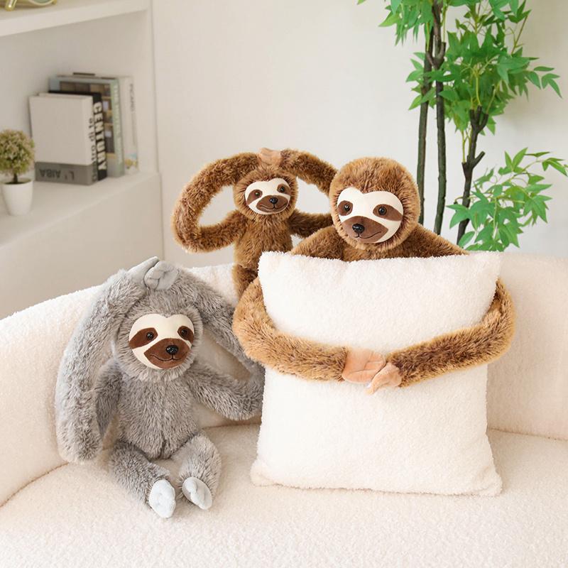 30/45cm Braccio Lungo Bradipo Peluche Morbido Peluche Cuscino Abbracciabile Regalo per Amici Arredo Casa