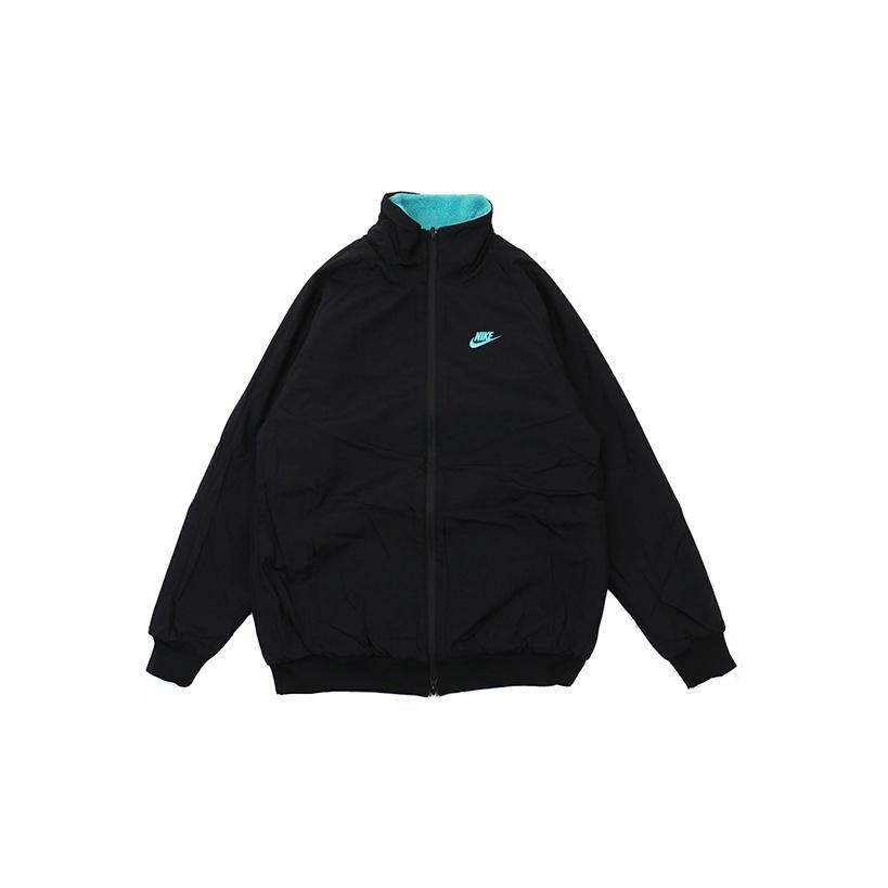 Nike Reversible Sherpa Fleece Jacket With Large Swoosh - Limited Edition Men Jackets Blue BQ6546-301
