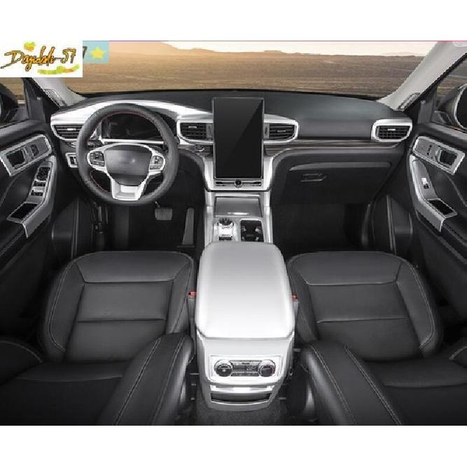 4PC Silver ABS Inner Door Panel Trim Cover Strip Fit For Ford Explorer -