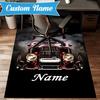 Custom Name School Bus Adventure Rug Game Carpet, Floor Mat for Bedroom Living Room Entryway Rug, Home Decor Idea Gift for Christmas birthday