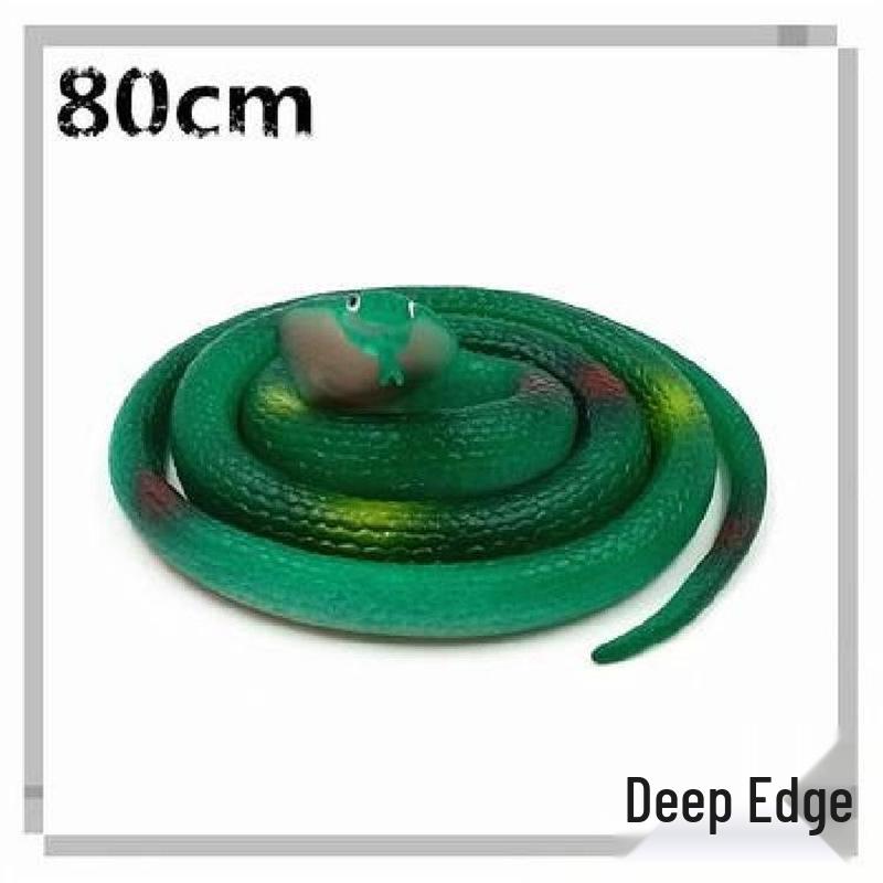 Children's Large Soft Rubber Green Snake Prank Toy Model