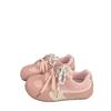 Neue pinke Board-Schuhe Damen hässlich süß Herbst Nische Puffbrot-Schuhe Ballett Sportschuhe