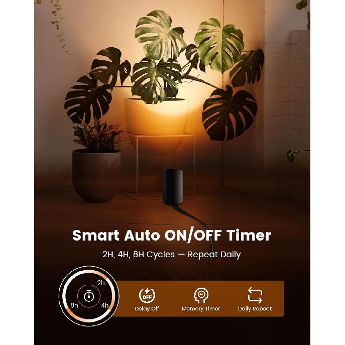 SURAIELEC Uplighting Indoor Floor Can Light, LED Spotlight with 2/4/8H Timer, Memory, Dimmable 3000K GU10 Bulb Included, Accent Lighting for Walls,