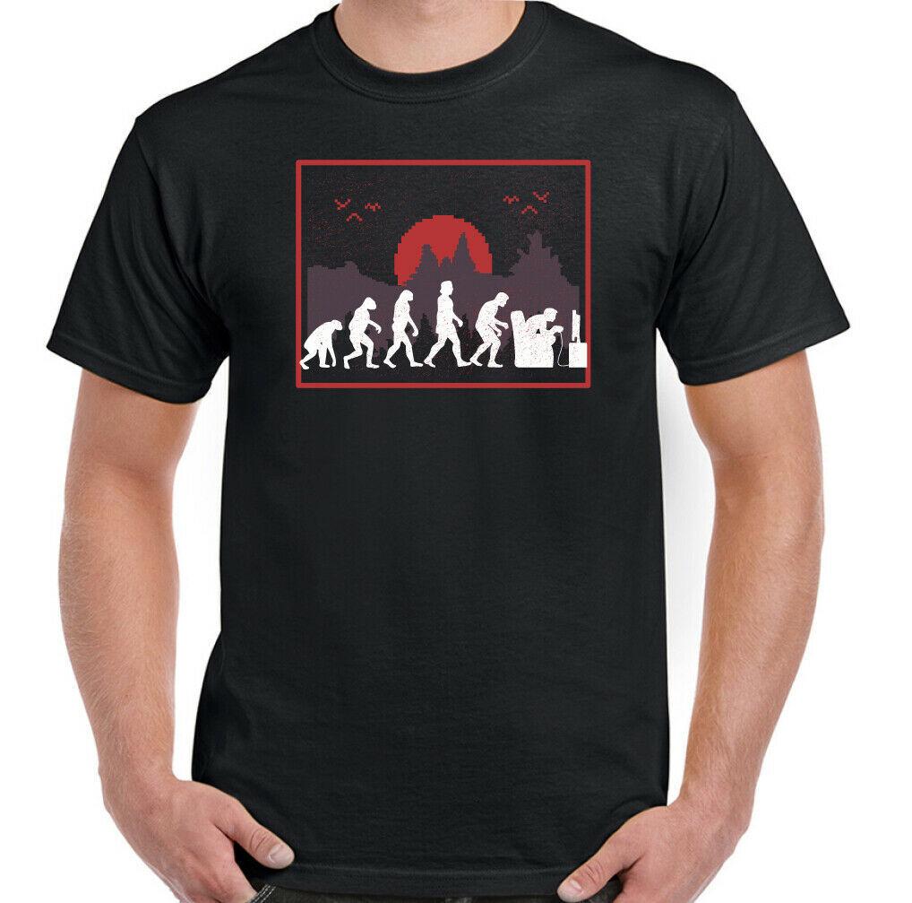 GAMING T-SHIRT, Gamer Mens Funny Evolution PS4 Xbox PC Geek Unsocial Tee Top M