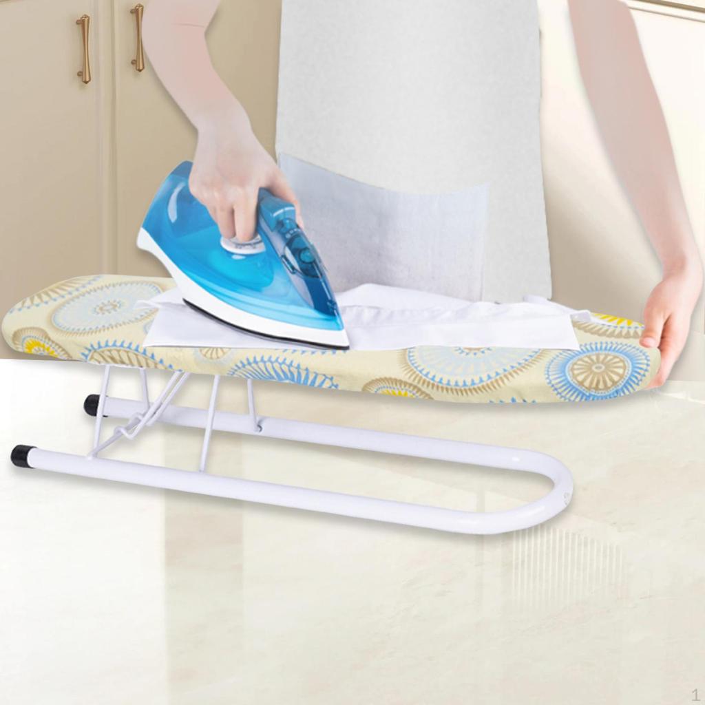 Foldable Ironing Board Portable Compact Stable Tabletop Space Saving