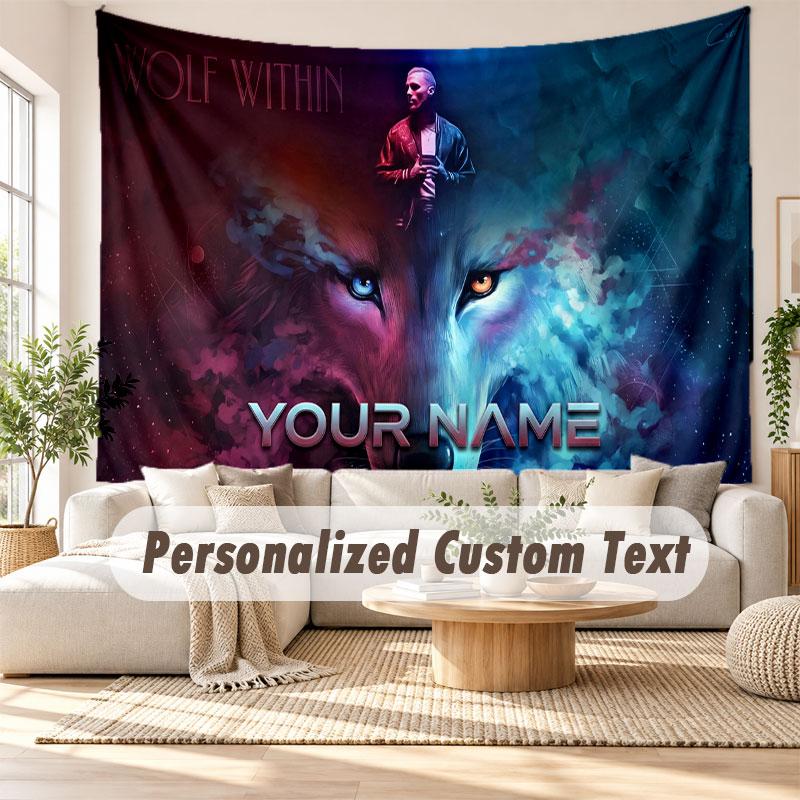 Custom Name Wall Hanging Tapestry,Kontra K Decorative Backdrop Tapestry For Dorm Home
