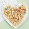 100pcs Versatile Bamboo Food Picks Disposable Dessert Sticks Toothpick Skewer Cake Dessert