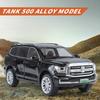 1:24 TANK 500 Hi4-T New Energy Vehicles Alloy Diecast SUV Model Sound And Light Toy Desktop Decoration Ornament Gift For Boy Toy