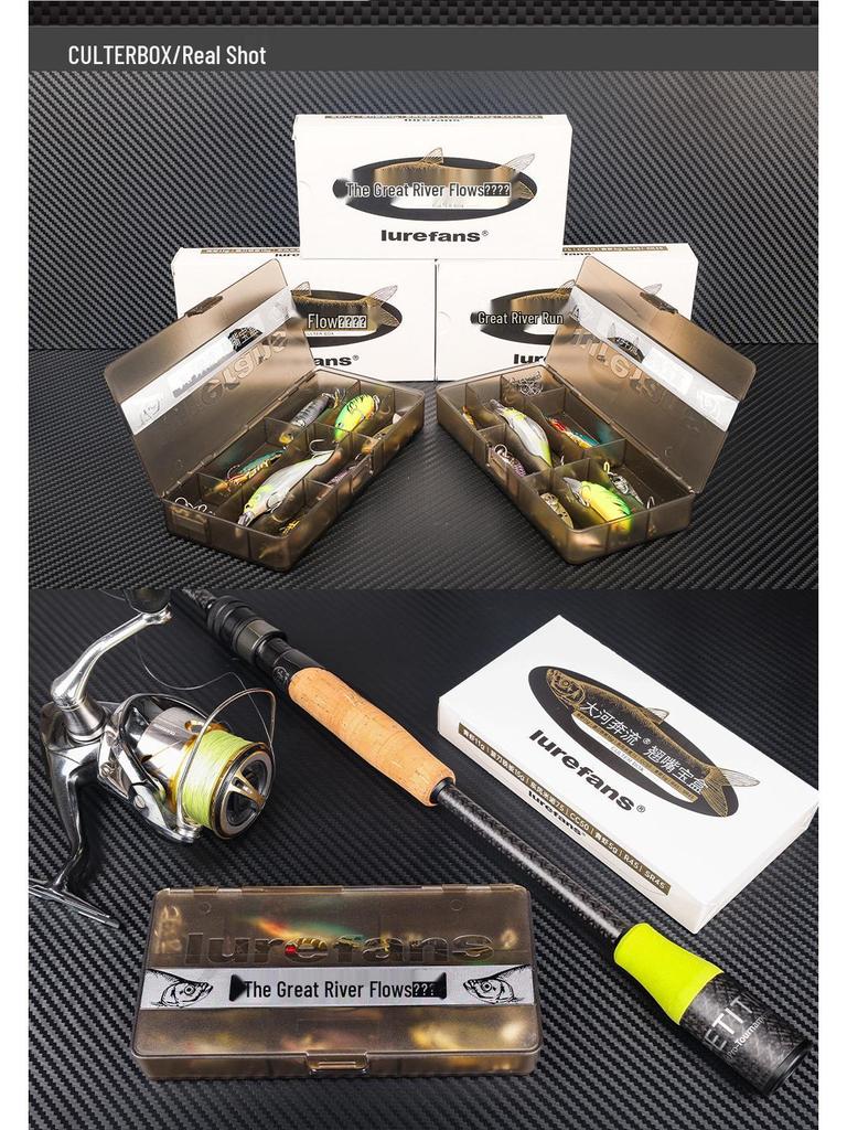 Mighty River Treasure Lure Set: Rattlesnake Green Shrimp, VIBCC50, East Wind Minnow, and Blue Knife Iron Plate