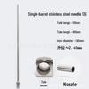 Stainless Steel Dispensing Valve Syringe Needle, 110mm Long, 100mm Tube, Pointed Tip
