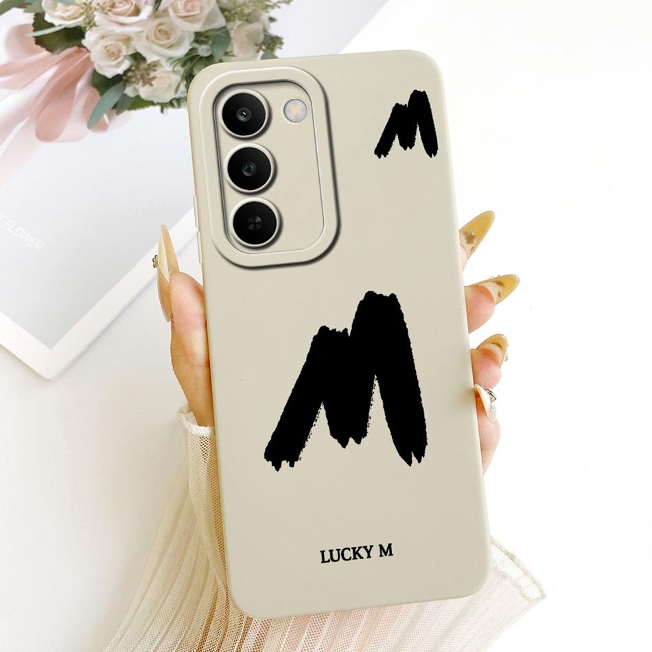 For Realme C83 Lucky Initial Letter Phone Case For Realme C83 C 83 5G Soft Silicone Cases Bumpers