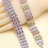 Multi Color Purple Zircon Dubai Bracelet For Women Wedding Birthday Jewelry
