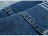 Plus Size Men's Korean Style Embroidered Denim Vest - Trendy Slim Fit Casual Shoulder Cape.