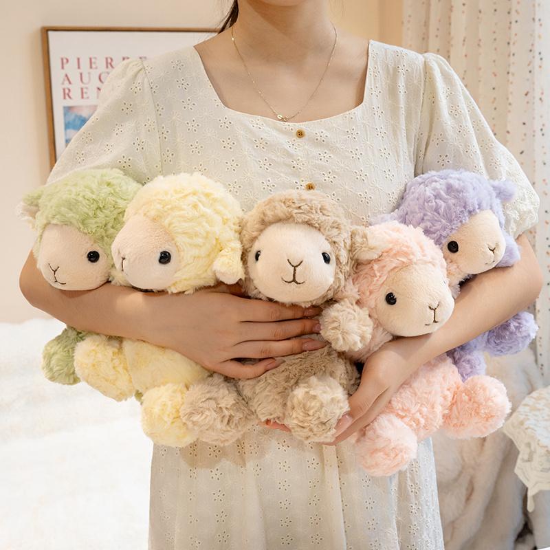 Cute Soft Sheep Plush Pendant Toys 1622Cm Stuffed Lamb Dolls Plushie Keychain Birthday Gifts Kids Home Decor