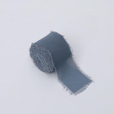 Wstążka Florystyczna - Szyfon - Stalowy Niebieski - Rolka 4Cm X 4,5M