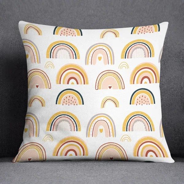 Nordic abstract printed pattern square cushion cover for home living room sofa decoration waist  pillowcase x