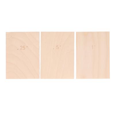 3Pcs Guitar Neck Shims 0.25 0.5 1 Degree Flat Shim Maple Wood Plate for Bass Electric Acoustic Guitars