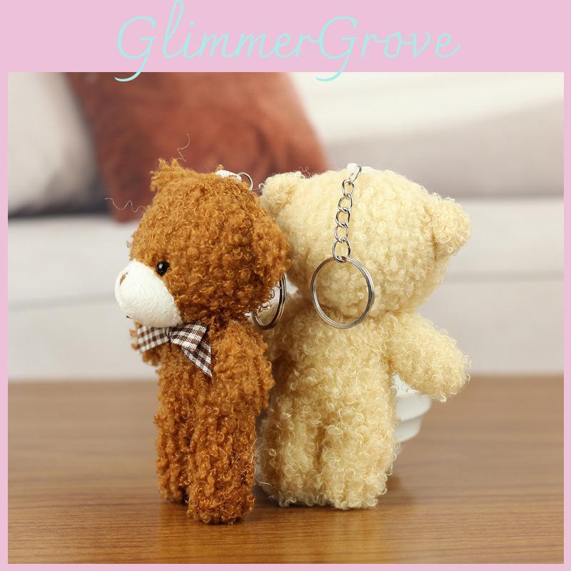 Adorable Mini Teddy Bear Plush Keychain Accessory Soft Cuddly Doll For Children