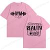 Funny Gym Life T-Shirts for Women Workout Summer Short Sleeve Tees Motivational Positive Tees Cute Exercise Fitness Tops