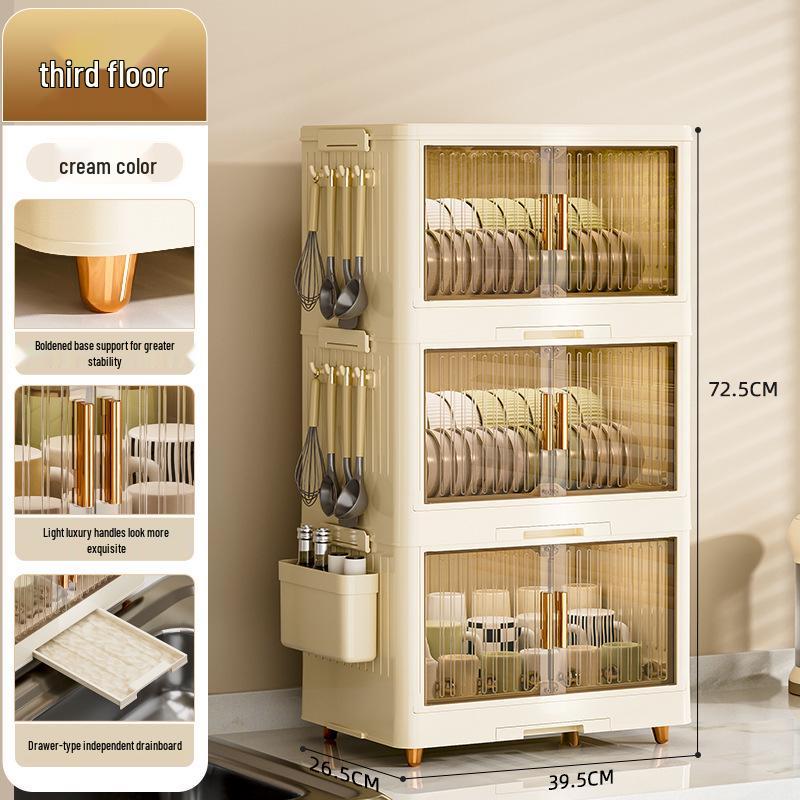 Kitchen Dish Rack with Lid: Bowl, Chopstick, and Cutlery Organizer