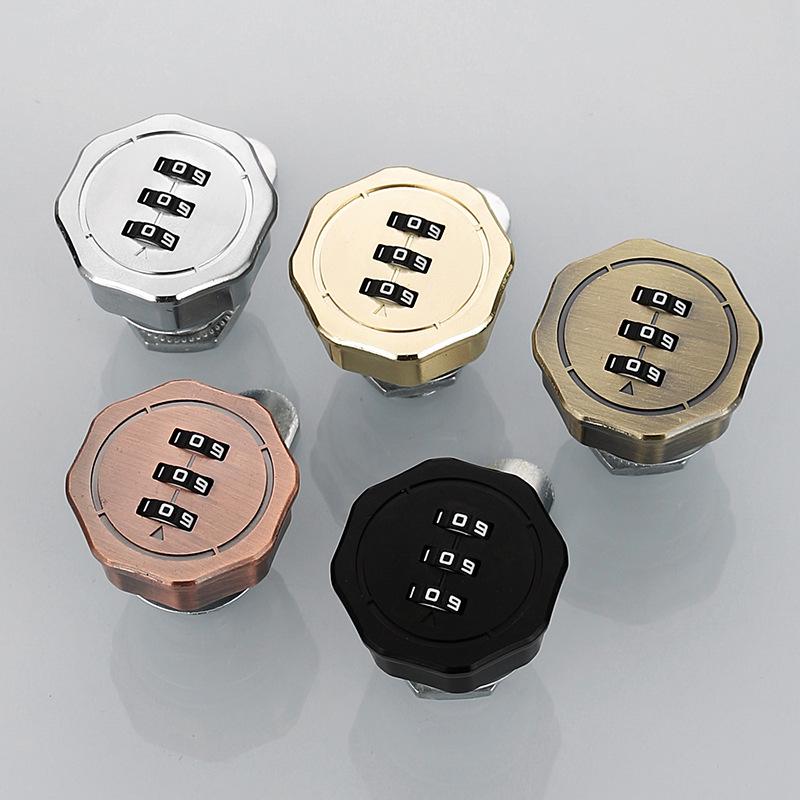 Zinc Alloy Cabinet Drawer & Wardrobe Cam Lock - Anti-theft Combination Lock for Doors & Furniture.