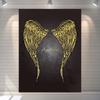 Polyester Angel Wing Galaxy Tapestry, Fantasy Aesthetic Wall Hanging, Bedroom Dorm Cafe Decor, Gift