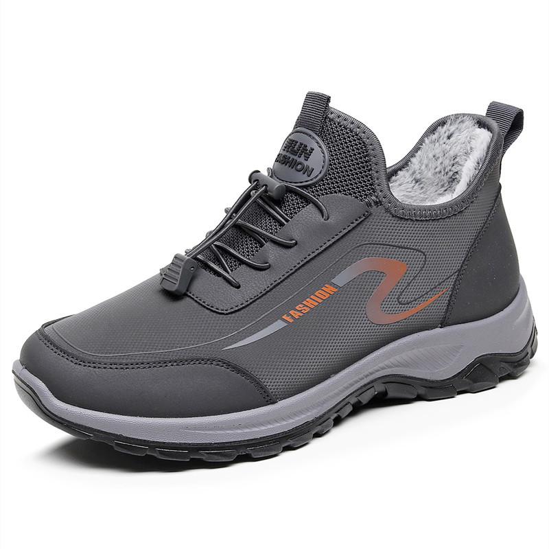 Men's Winter Velvet-Lined Non-Slip Casual Shoes for Middle-Aged and Elderly
