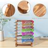 1 Pc Wooden Knife Stand 7 Layers Storage Rack Knife Display Rack Stable Kitchen Knives Holder with Screw for Kitchen Accessories