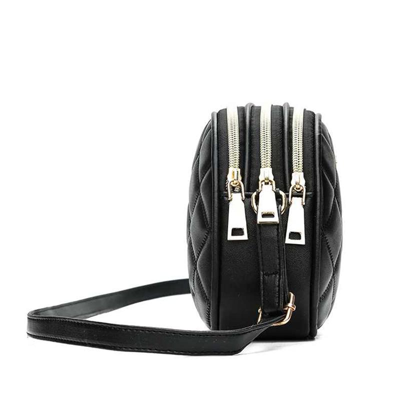 Fashion Diamond Pattern PU Leather Messenger Women Bag Ladies Shoulder Bags Black Luxury Design Crossbody Bags Small Messenger