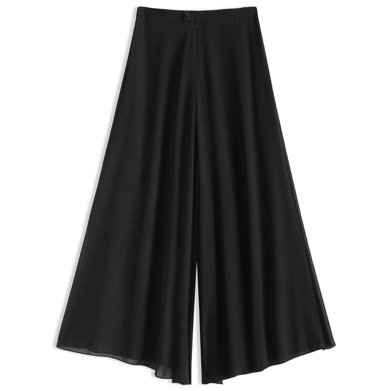 Elegant Summer Chiffon Pants Women Fashion Casual High Waist Wide Leg Pants Vintage Clothes