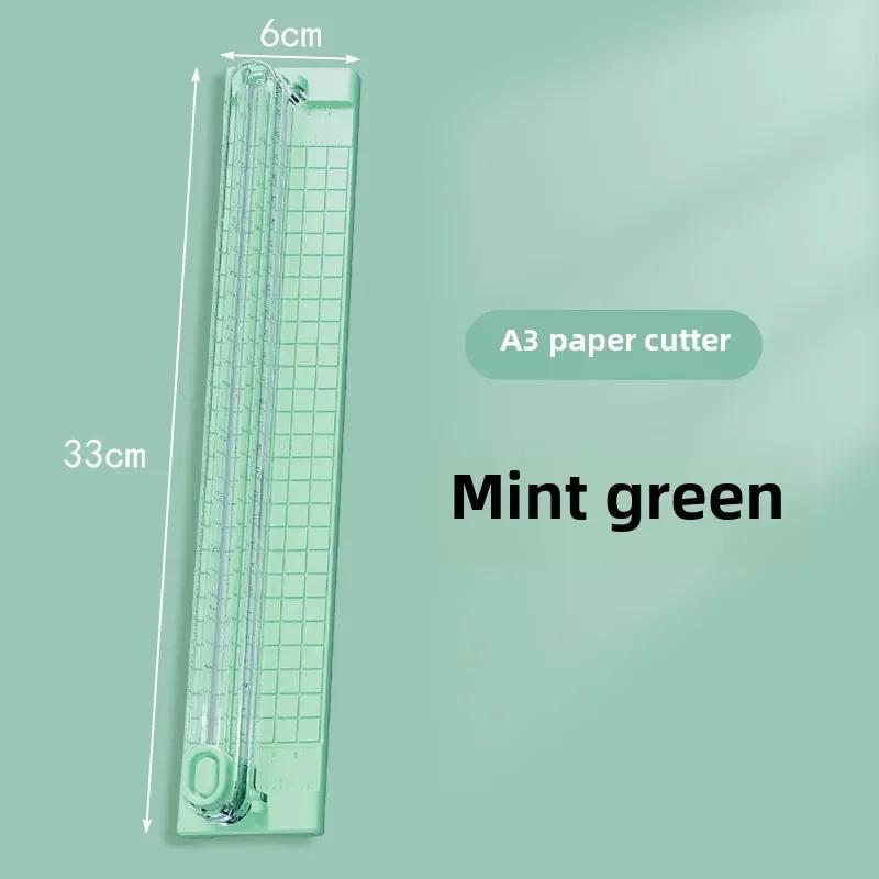 

Легкий резак для бумаги формата A3A4, триммер A3, двусторонний резак для бумаги с выдвижной линейкой для школы, дома и офиса зелёный