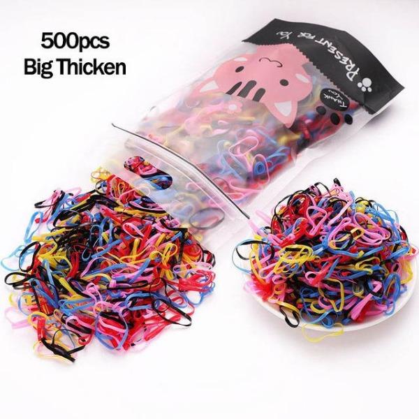 1000 teile/paket Mädchen Bunte Kleine Einweg Gummibänder Gummi Für Pferdeschwanz Halten Scrunchie Haarbänder Mode Haar Zubehör