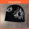 Knit Beanie Fashion With Print Design For Daily Outdoor Cold Use Climate