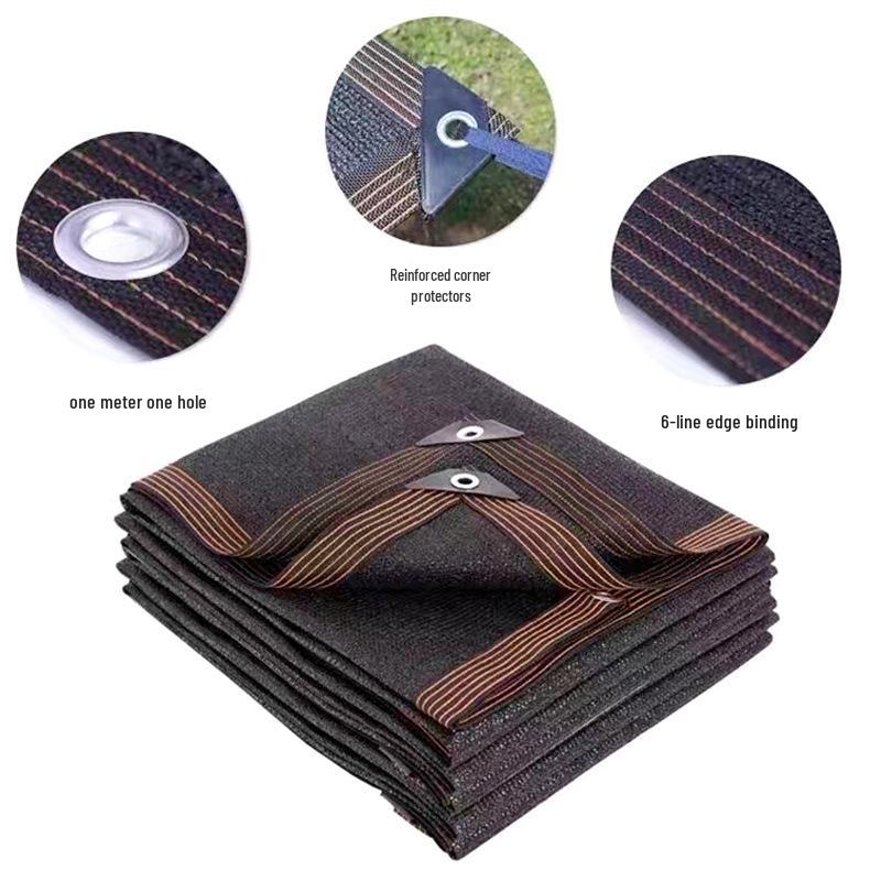 

Черная солнцезащитная сетка для улицы с окантовкой: Перфорированный, Пыленепроницаемый, Защита от солнца для балконов 3x4m 6-needle