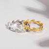 Simple Personality Stainless Steel Willow Branches Leaves Garlands Rings for Men Women Daily Wear Plant Flowers Finger Jewelry