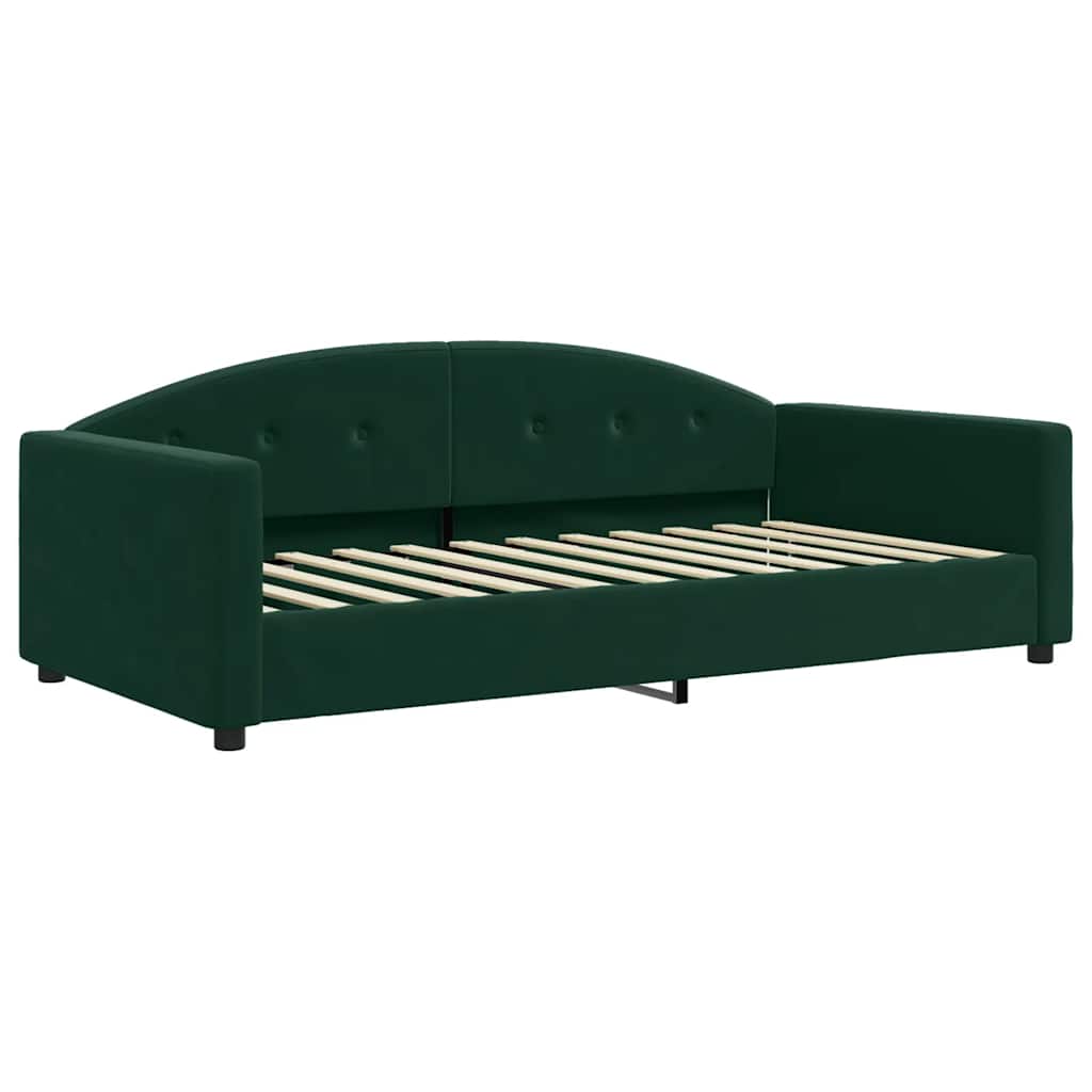 Daybed Dark Green 100x200 Cm Velvet