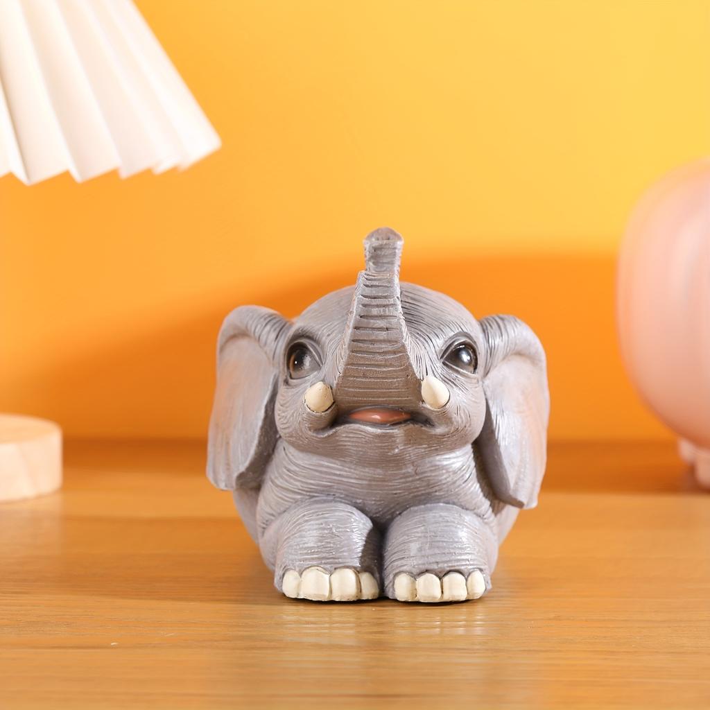 Cute Elephant Pen Pencil Holder - Fashion Desk Organizers for Home Office - Adorable Animal Ornament, Makeup Brush Holder