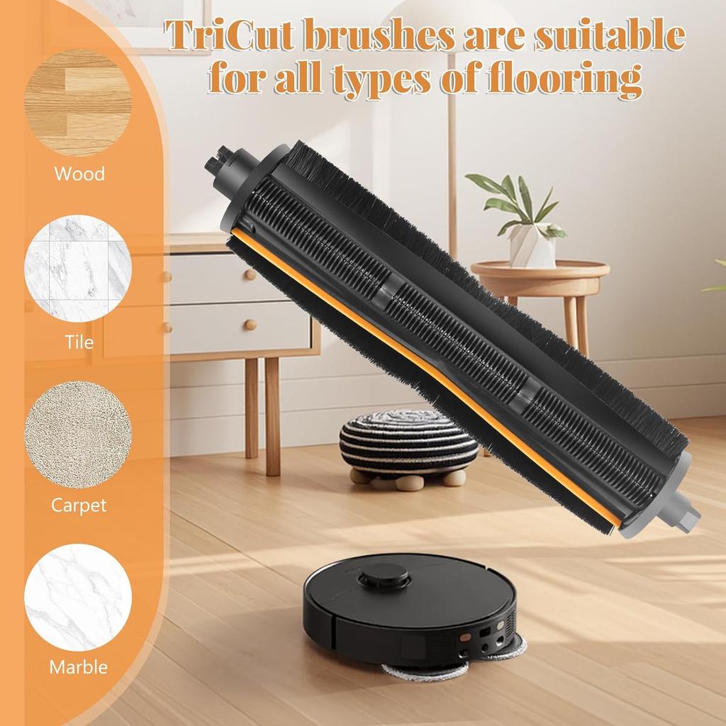 Tricut Brush Compatible For Dreame L10s Pro Ultra Heat, L10 L20 L30 L40 X30 X40 D20 Ultra, F10, Mova E30 E40 P10 P50 Pro Ultra