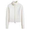 Navigare Women's Full Wool Double-Zip Knit Cardigan Jacket