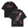 T-shirt Graphique Jeu Resident Evil Hommes Femmes Coton Lavé T-shirts Vintage Vêtements Décontractés Harajuku Masculin Été T-shirt de Rue