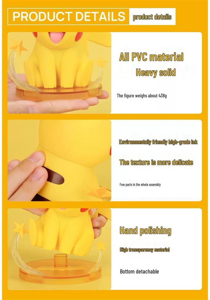 15cm PVC Female Pikachu Collectible Figure - Pokémon Desktop Ornament Gift