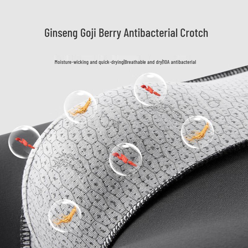 Yalu Men's Pure Cotton 10A Antibacterial Boxer Briefs (4-Pack)