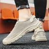 Old Beijing cloth shoes summer new trend hollow flying woven mesh breathable deodorant men's shoes fashion lazy one pedal