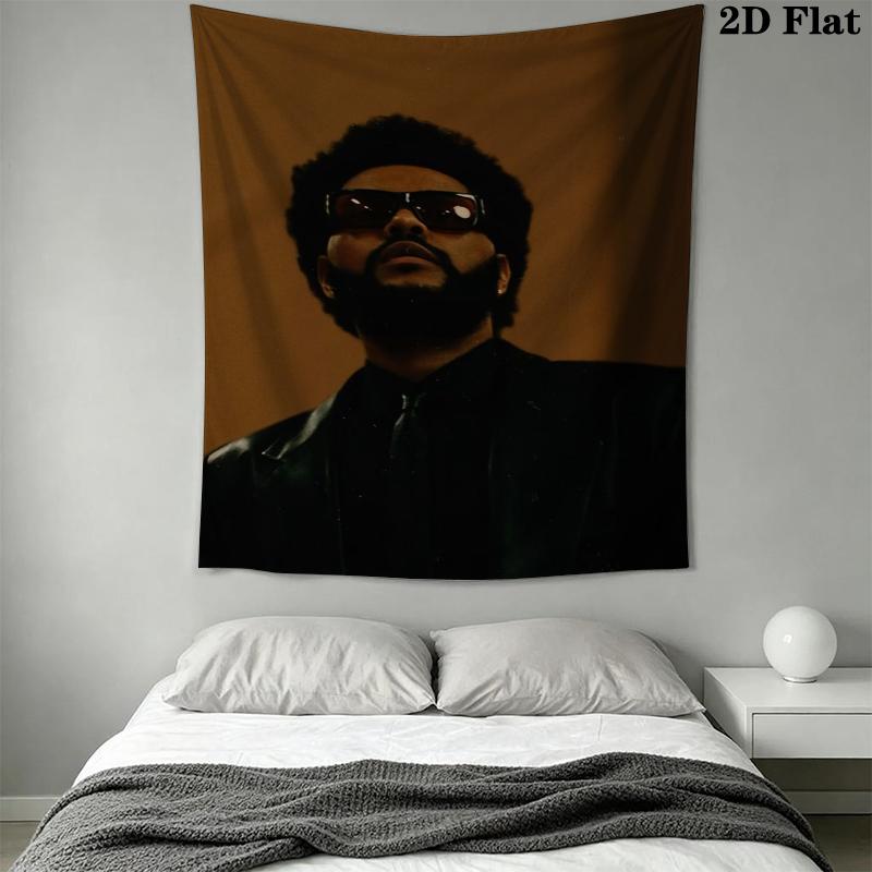 The Weeknd Wall Tapestry Aesthetic Wall Hanging Printed Fabric Blanket Decorative Tapestries for Bedroom Living Room Home Decor
