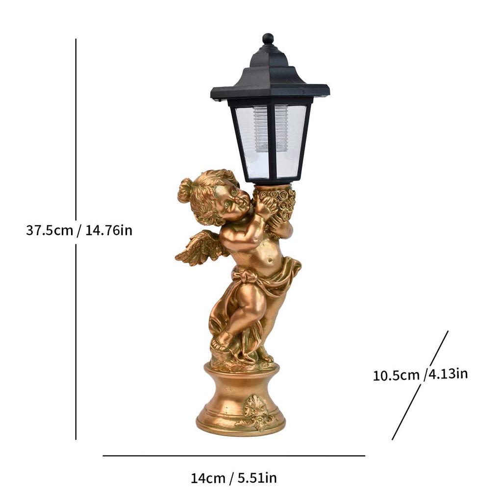 Figurina di Cucciolo Alimentata a Energia Solare: Decorazione da Giardino in Resina per Esterni