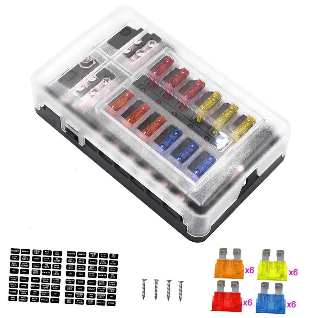 12-Way Fuse Block Damp-Protection Cover Sticker for Vehicle Truck