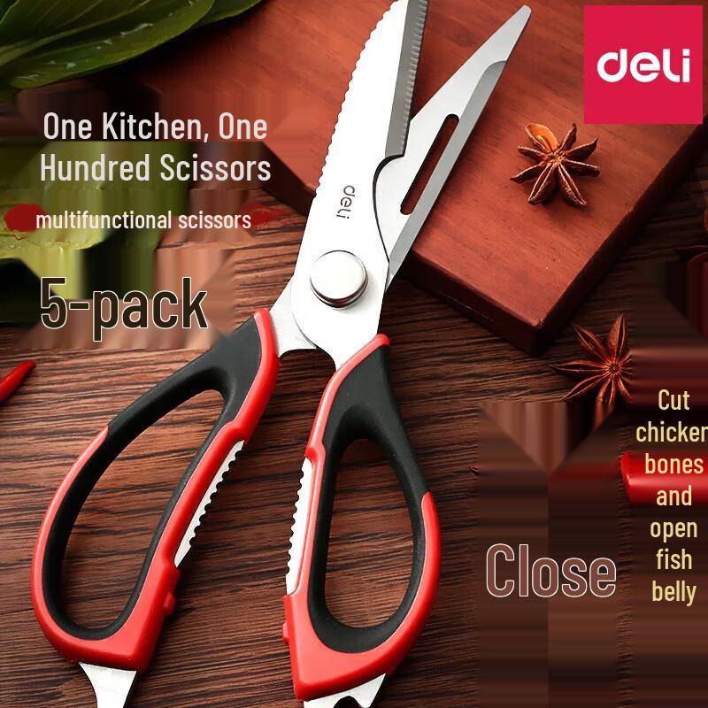 Deli Multifunction Stainless Steel Kitchen Scissors