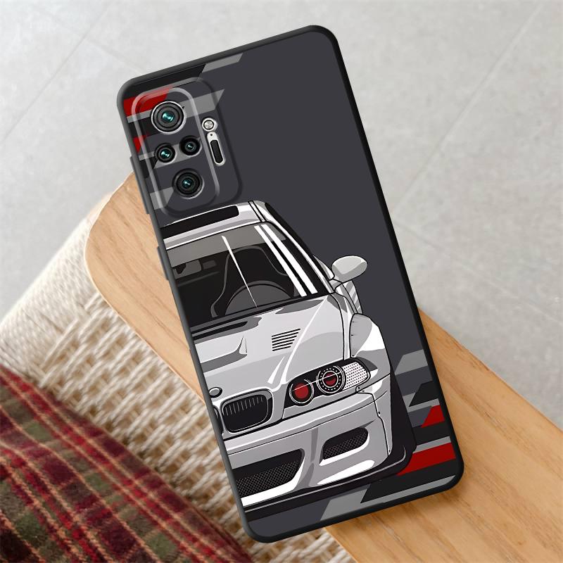 

JDM Sprot Car Phone Case for Xiaomi Redmi 10C K40 Pro 10 Note 7 8 9 13C 9T 10A 14C 9A 9C A3 12 12C A2+ Soft Cover 9 A1+ A3X A4 Redmi 9A 9i